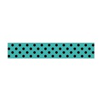 Polka Dots - Black on Verdigris Flano Scarf (Mini)