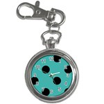 Polka Dots - Black on Verdigris Key Chain Watch