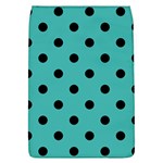 Polka Dots - Black on Verdigris Removable Flap Cover (L)