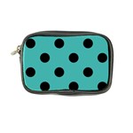 Polka Dots - Black on Verdigris Coin Purse