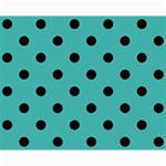 Polka Dots - Black on Verdigris Collage 8  x 10 