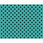 Polka Dots - Black on Verdigris Collage 11  x 14 