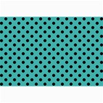 Polka Dots - Black on Verdigris Collage 12  x 18 