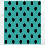 Polka Dots - Black on Verdigris Canvas 8  x 10 