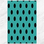 Polka Dots - Black on Verdigris Canvas 12  x 18 