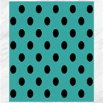 Polka Dots - Black on Verdigris Canvas 20  x 24 