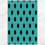 Polka Dots - Black on Verdigris Canvas 20  x 30 