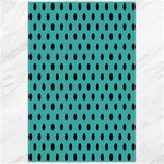 Polka Dots - Black on Verdigris Canvas 24  x 36 