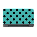 Polka Dots - Black on Verdigris Memory Card Reader with CF