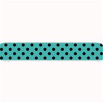 Polka Dots - Black on Verdigris Small Bar Mat