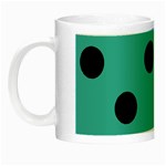 Polka Dots - Black on Verdigris Night Luminous Mug