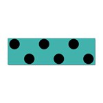 Polka Dots - Black on Verdigris Sticker Bumper (10 pack)