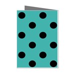 Polka Dots - Black on Verdigris Mini Greeting Cards (Pkg of 8)