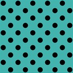 Polka Dots - Black on Verdigris ScrapBook Page 12  x 12 