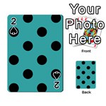 Polka Dots - Black on Verdigris Playing Cards 54 Designs