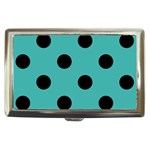 Polka Dots - Black on Verdigris Cigarette Money Case
