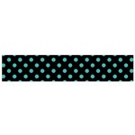 Polka Dots - Verdigris on Black Flano Scarf (Small)
