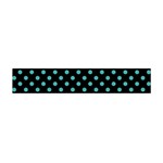 Polka Dots - Verdigris on Black Flano Scarf (Mini)