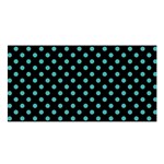 Polka Dots - Verdigris on Black Satin Shawl