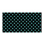 Polka Dots - Verdigris on Black Satin Wrap