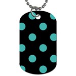 Polka Dots - Verdigris on Black Dog Tag (Two Sides)