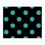 Polka Dots - Verdigris on Black Small Glasses Cloth (2 Sides)