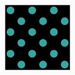 Polka Dots - Verdigris on Black Medium Glasses Cloth