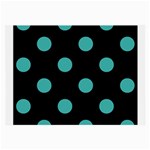 Polka Dots - Verdigris on Black Large Glasses Cloth (2 Sides)