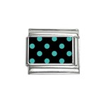 Polka Dots - Verdigris on Black Italian Charm (9mm)