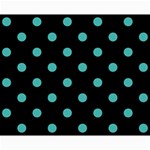 Polka Dots - Verdigris on Black Collage 8  x 10 