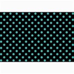 Polka Dots - Verdigris on Black Collage 12  x 18 