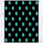 Polka Dots - Verdigris on Black Canvas 11  x 14 