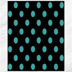 Polka Dots - Verdigris on Black Canvas 16  x 20 