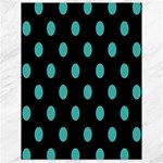 Polka Dots - Verdigris on Black Canvas 18  x 24 