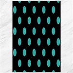 Polka Dots - Verdigris on Black Canvas 20  x 30 