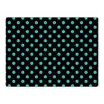 Polka Dots - Verdigris on Black Double Sided Flano Blanket (Mini)