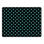 Polka Dots - Verdigris on Black Double Sided Fleece Blanket (Small) (Two Sides)
