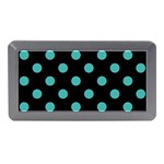 Polka Dots - Verdigris on Black Memory Card Reader (Mini)