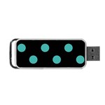 Polka Dots - Verdigris on Black Portable USB Flash (Two Sides)