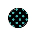 Polka Dots - Verdigris on Black Hat Clip Ball Marker (10 pack)