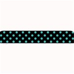 Polka Dots - Verdigris on Black Small Bar Mat