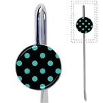 Polka Dots - Verdigris on Black Book Mark