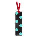 Polka Dots - Verdigris on Black Small Book Mark