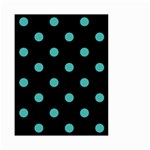 Polka Dots - Verdigris on Black Small Garden Flag (Two Sides)