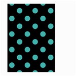 Polka Dots - Verdigris on Black Large Garden Flag (Two Sides)