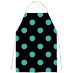 Polka Dots - Verdigris on Black Full Print Apron