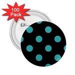 Polka Dots - Verdigris on Black 2.25  Button (100 pack)