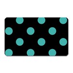 Polka Dots - Verdigris on Black Magnet (Rectangular)