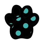 Polka Dots - Verdigris on Black Magnet (Paw Print)