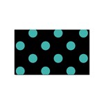 Polka Dots - Verdigris on Black Sticker (Rectangular)